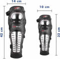Pro Biker Alloy Steel Elbow Guard Knee Guard Shin Protector for Bikers Riders Bike Motorcycle (Black Set of 4).
