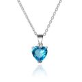 A Vintage Blue Sapphire Heart Pendant Necklace.
