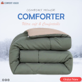 ComfortHouse Solid Colour Luxury Lightweight Comforter - Experience Cozy Warmth and Style for Winter - Easy to Maintain. 