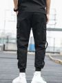 Classic Design Multi Pocket Cargo Pants, Men's Casual Loose Fit Drawstring Cargo Pants/Joggers For Spring Summer Outdoor. 