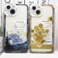 Van Gogh Sunflowers The Starry Night Art Aesthetic Phone Case For iPhone 15 14 13 12 11 Pro Max Mini X XR SE 8 Plus Soft Cover. 