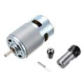 775 DC Motor 12-36V Ball Bearing Spindle Motor with ER11 Extension Rod Carving Cutter for CNC Router Machine. 