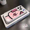 Cartoon Cute Pig Lovely Angel Eyes Case Compatible for IPhone 7Plus XR XS X Max 11 15 14 13 12 Pro Max 7 15 6 8 6S Plus SE 2020 Couples Shockproof Soft Back Phone Cover. 