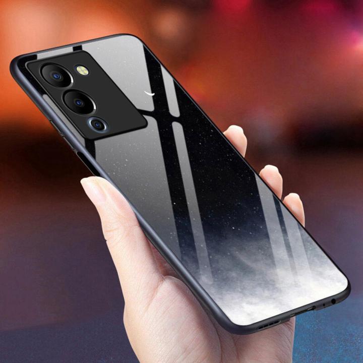 Vantime for Infinix Note 12 G96 Case Starry Sky Phone Back Hard Glass Cover