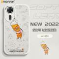 AMORVOR for OPPO A58 5G A78 5G Back Cover Summer Drink Print PU Leather Case Soft Silicone Edge Mobile Cover.