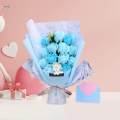 Soap Flower Bouquet bouquet Soap Flower Floral Artificial bouquet Realistic for Home Decor Anniversary Gift Mother's Day Office.