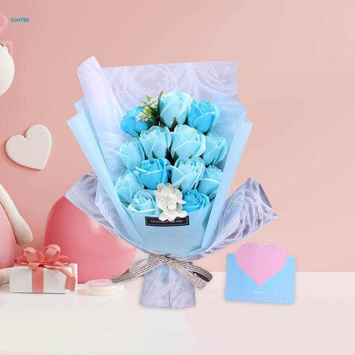 Soap%20Flower%20Bouquet%20bouquet%20Soap%20Flower%20Floral%20Artificial%20bouquet%20Realistic%20for%20Home%20Decor%20Anniversary%20Gift%20Mother's%20Day%20Office%20-%20Image%204