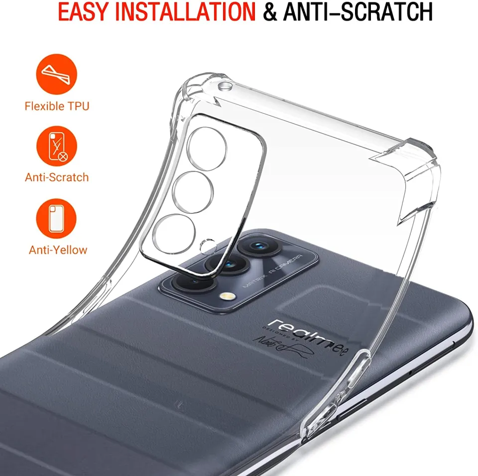 Custodia HONLEN Per Realme GT Master Edition – Silicone TPU Sfumato Trasparente – Protezione Antiurto
