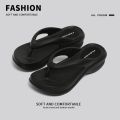 Flip Flops for Women2023Summer Wear Thick Bottom Height Increasing Non-Slip Non-Stinky Feet Sandals Simple Soft Bottom Casual Beach Shoes. 