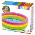 Intex Inflatable Swimming Pool | Kids Pool Baby Bath Tub Mini Water Tub | 3 Layer Rainbow Padded Soft Floor - 4FT / 120CM Size - Durable PVC Vinyl Material (Heavy Duty Non-Toxic Outdoor Garden Portable Summer Fun Play Toy Paddling Pool Exclusive Model BD..