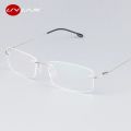 UVLAIK Classic Mens Pure Titanium Rimless Glasses Frames Myopia Optical Frame Ultra-light Titanium Frameless Eyeglasses Frame.