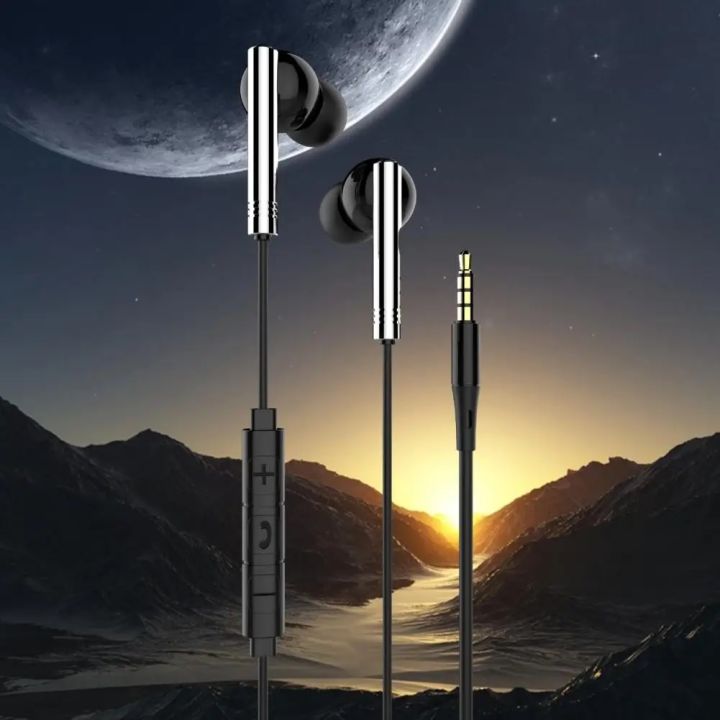 5d Sound Effect Earphones Wired Headphone 5d Sound Effect Wired Earphone with Mic for Music Gaming Calls Hifi Heavy for Sports