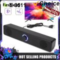 Fashions New Long Wired Bluetooth Small Speaker Double Speakers High Volume Computer Mobile Phone Home TV Notebook Multimedia Desktop Speake.