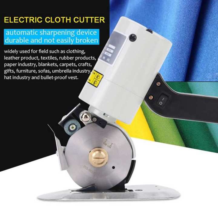 220V 200W 2.5A 90mm Blade Electric Cloth Cutter Fabric Cutting Machine HighQ