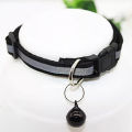 Adjustable Reflective Pet Cat Collar With Bell Puppy Neck Strap Soft For Small Dog Collars Cat Belt. 