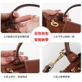 Longchamps bagminiDumpling Bag Leather Women's Bag2023New Hand-Carrying Bag Mini Hand-Holding Crossbody Cosmetic Bag.