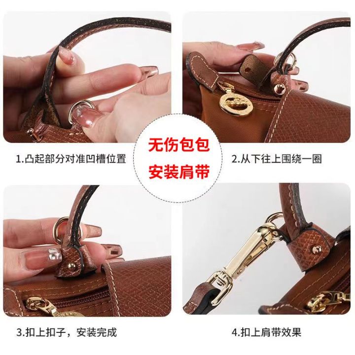 Longchamps%20bagminiDumpling%20Bag%20Leather%20Women's%20Bag2023New%20Hand-Carrying%20Bag%20Mini%20Hand-Holding%20Crossbody%20Cosmetic%20Bag%20-%20Image%203