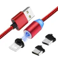 X-Cable 3 IN 1 Metal Magnetic Cable Micro/USB /Type C Magnet Charger. 