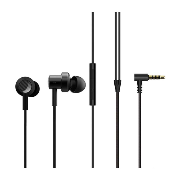 Xiaomi Mi Dual Dynamic Driver Magnetic Earphone Mi 3.5mm Wired In-Ear Headphones with Mic Mijia Double-action Coil Earphones Noise-Canceling Earbuds Lightweight Sports Headset