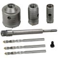 Concrete Hole Saw Kits SDS Plus Shank Wall Hole Cutter Cement Drill Bit Sets 30  40  60mm   with 220mm Connecting Rod(null).. 