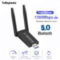 1300Mbps USB 3.0 WiFi Bluetooth 5.0 Adapter 2in1 Dongle Dual Band 2.4G 5GHz WiFi 5 Network Wireless Wlan Receiver DRIVER FREE. 