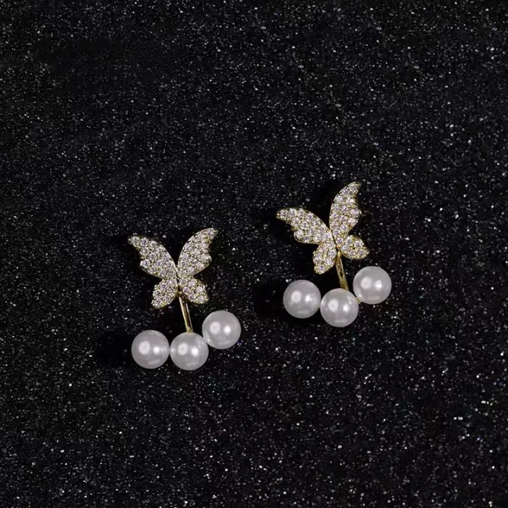 New%20Elegant%20Crystal%20Butterfly%20Back%20Hanging%20Pearl%20Earrings%20Korean%20Fashion%20Jewelry%20for%20Woman%20Girls%20Accessories%20-%20Image%206