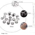 Trendy 15 Pcs/set Ring Set for Women New Collection/ Finger Rings for Girls Simple Stylish -  Fashionable Silver Smart Retro Rings Set Birthday Gift for Women. 