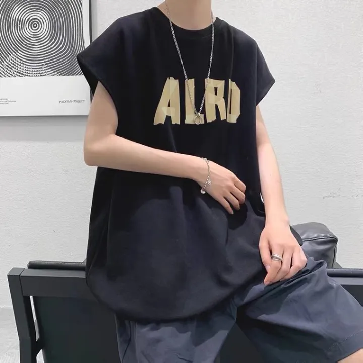 Sleeveless%20t-shirt%20men's%20summer%20thin%20plus%20size%20loose%20basketball%20trend%20ins%20sports%20fitness%20over%20the%20shoulder%20wear%20short%20sleeve%20vest%20-%20Image%202