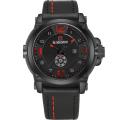 পুরুষদের জন্য naviforce nf9099 পুরুষদের কোয়ার্টজ অ্যানালগ ঘড়ি-কালো এবং লাল রঙের.