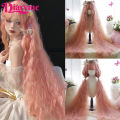 Extra Long Wavy Wigs For Women Pink Synthetic Cosplay Lolita Wigs Natural Hair Woman Wigs Black Blonde Wig Female Lolita Wig.