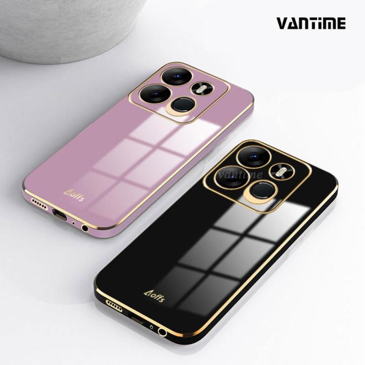 For Tecno Spark Go 2023 Soft Case Lens Protector Square Frame Shiny Bling Back Cover
