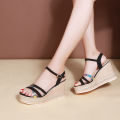 Women's Wedge Sandals2023New Summer Fashion All-Match Muffin Raise the Bottom Summer Fairy Style High Heels.