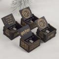 4 Style Harries Music Box Wooden Hand-cranked Retro Potters Music Box Children's Birthday Gift Surprise Gift for Couples. 