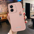 Hontinga for Vivo Y22 Y22S Back Cover PU Leather Simple Colorful Phone Case Soft Silicone Edge Mobile Cover.