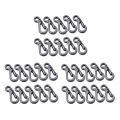 30PCS/Mini Spring Backpack Clasps Climbing Carabiners Keychain Camping Bottle Hooks Survival Gear - Grey. 