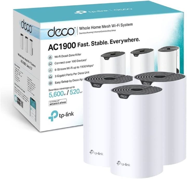 Router TP-Link Deco S7 3 Pack Whole Home Mesh (Warranty: 02 Years, Service Warranty: 05 years)