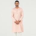 Masculine  Premium Semi Fit Panjabi - Light Pink. 