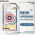 Jizetin for Realme C31 Back Cover Crystal Transparent Cartoon Iron Man Soft Full Camera Cover Protection Phone Cases.