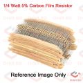 100Pcs 1K Resistor 1K Ohm Carbon Film Resistor 1K 1/4W Resistance 0.25 Watt 5% Tolerance Fixed Resistors For Passive Components Parts. 