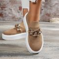 Amazon Summer 2022 New Women's Flat Sneakers Foreign Trade Plus Size Casual Shoes Mesh Slip Over Foot Shoes. 