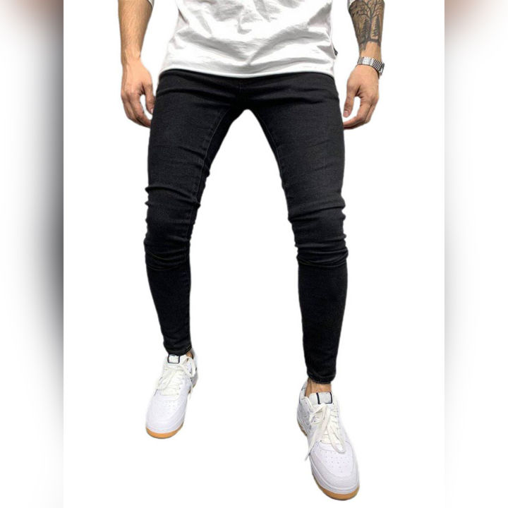 2021 Men's Stretch Skinny Jeans, Super Comfy Slim Fit Straight Denim Pants for Daily Work Travel