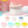 1x Baby Food Storage Box 4-Grids Portable Infant Milk Powder Organizer Snacks Container Essential Cereal Holder. 