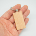 20 PCS Rectangle Blank Wooden Key Chain Wood Blanks (Width:1.22 Inch) for Keychains. 