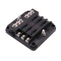 NXFDSIOZ 4X 6-Way Waterproof Fuse Block,with LED Indicator 12 Circuits with Negative Marine Fuse Box for Dc 12/24V Car RV Truck. 