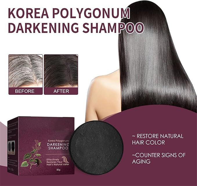 South Moon Rice Shampoo Soap Korea Polygonum Darkening Root Scalp Deep Clean Anti Loss Prevent Hair Color Restore Nourishing Care Polygonum Soap Anti Hair Loss Bar Restore Nutrition Regrowth White To Black Solid Shampoo