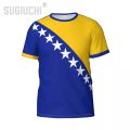 Custom Name Number Bosnia And Herzegovina Flag Emblem 3D T-shirts For Men Women Tees jersey team Soccer Football Fans Gift. 