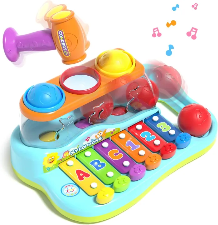 HOLA%20Three%20color%20ball%20wisdom%20Xylophone%20,Hammering%20Pounding%20Toys%20Educational%20Ball%20Pound%20and%20Tap%20Bench%20Toy%20Xylophone%20-%20Image%202