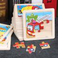 Small Puzzle Children's Puzzle 9 Pieces Of Woody Forest Animal Story Puzzle.