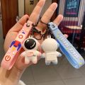 Creative Cute Cartoon Astronaut key ring Spaceman Car Key Chain Couple Backpack Pendant Gift Keychain. 