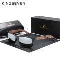 KINGSEVEN 100% Polarized Vintage Men Wooden Sunglasses Wood UV400 Protection Fashion Square Sun glasses Women Gafas De sol. 
